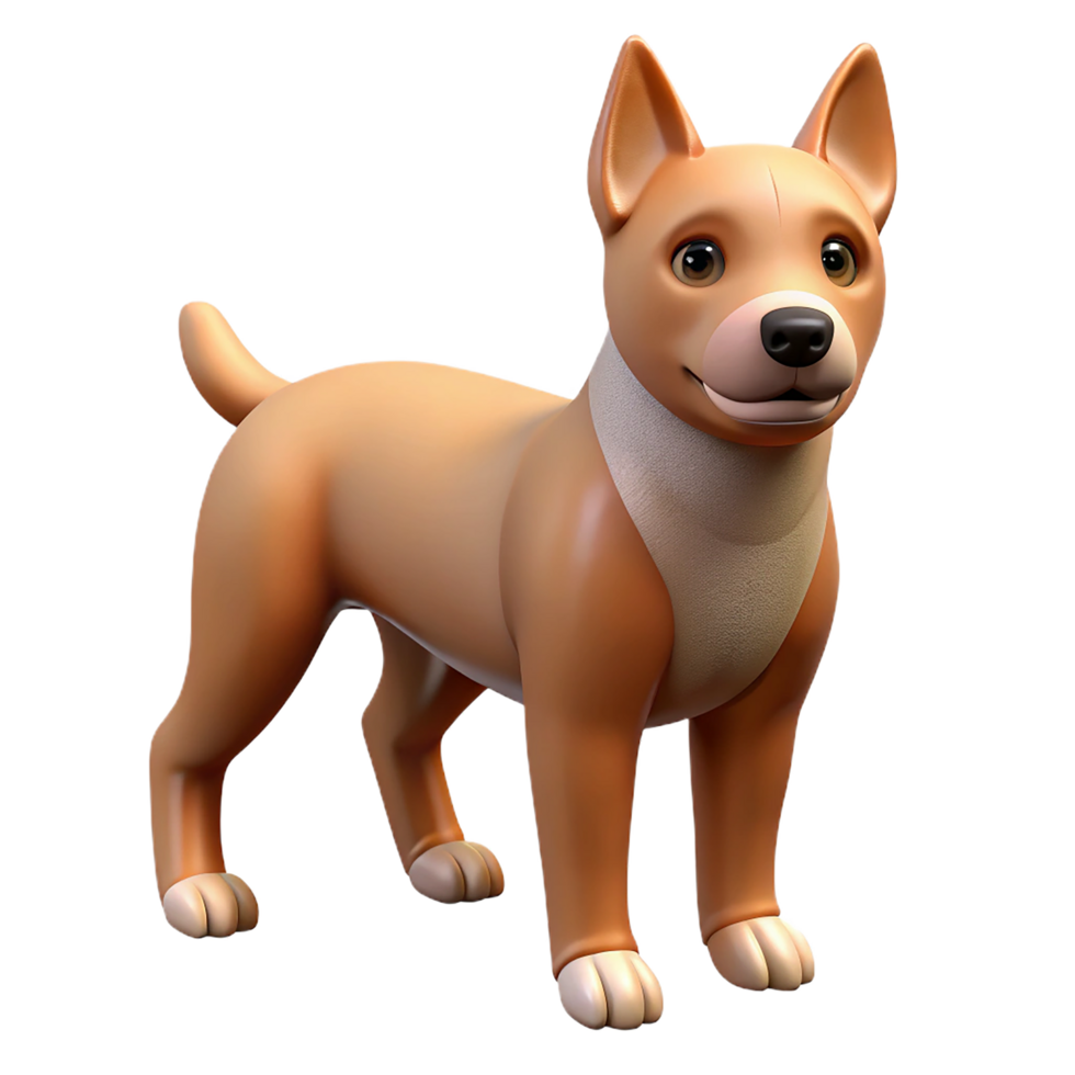 Loyal Dog Digital Sculpture png