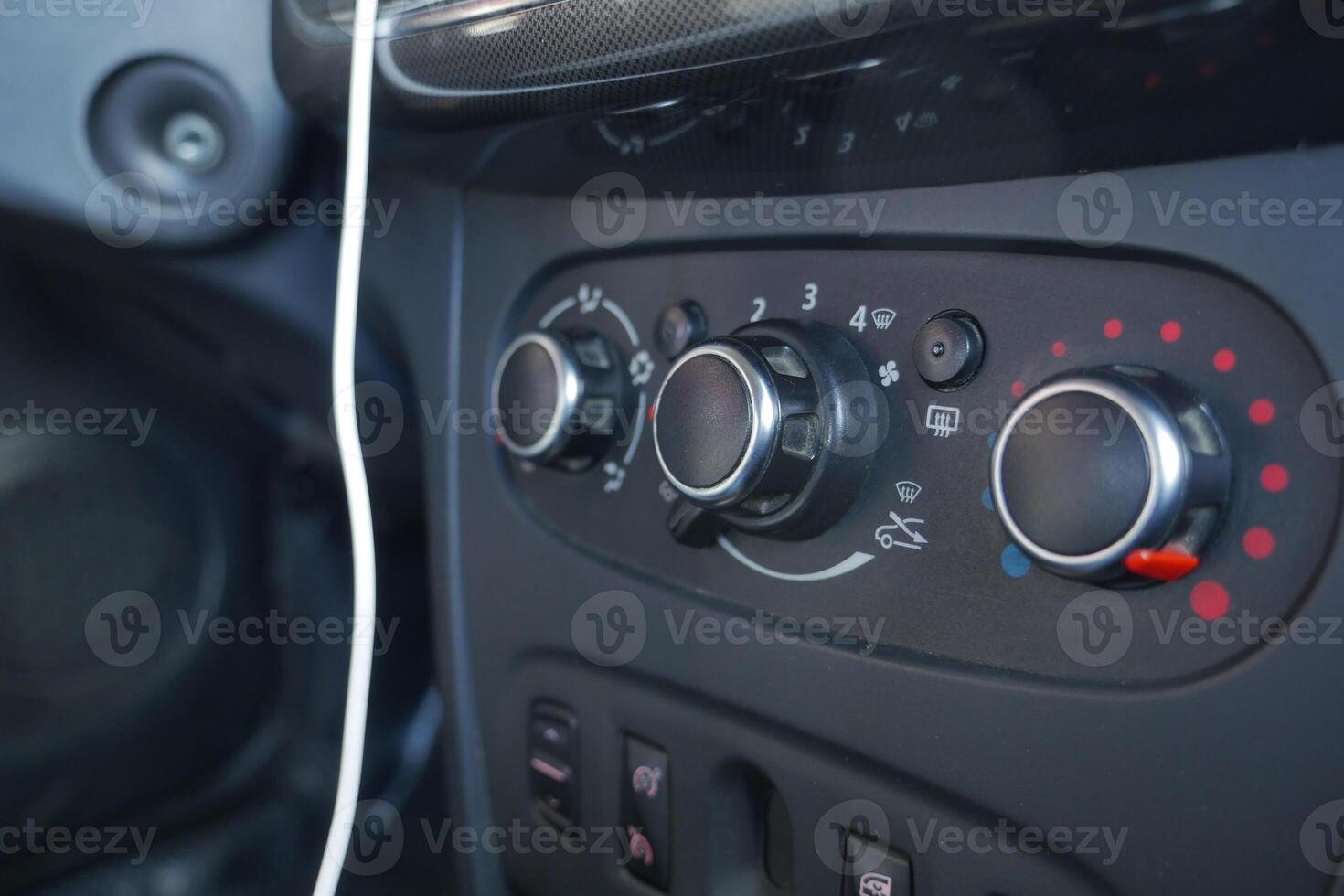 Controls and dials in a modern car interior photo