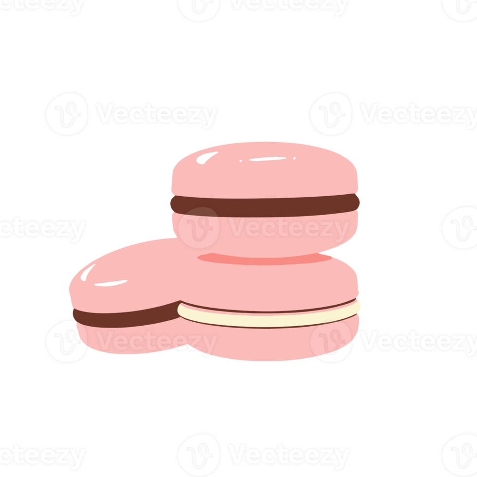 Delicious Pink Macarons Sweet Dessert Treats png