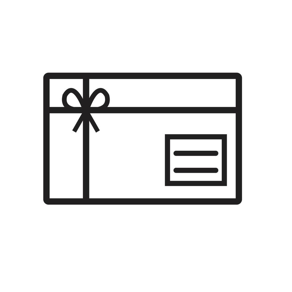 Shopping gift card icon. Gift voucher or loyalty card symbol. vector