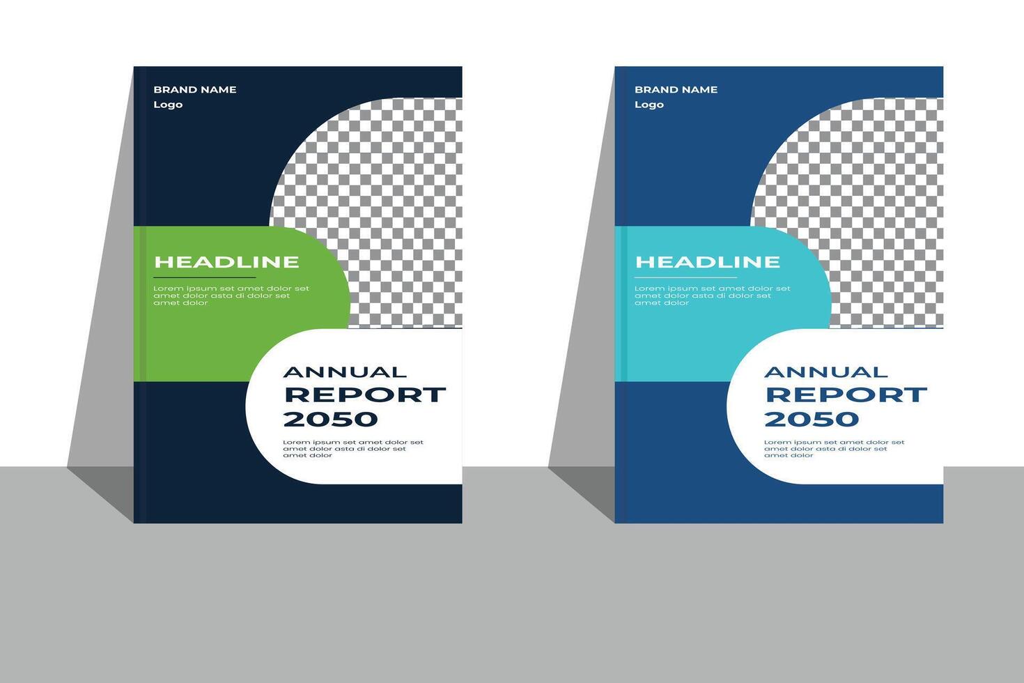 Annual report covers page vector