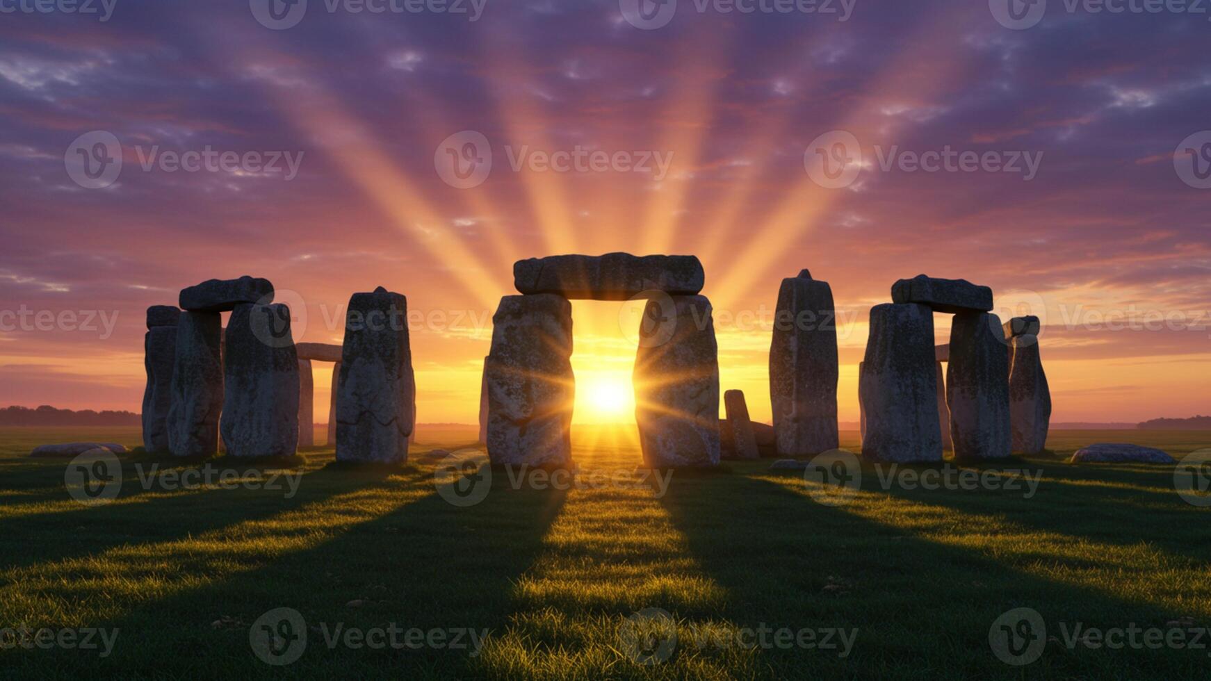 Majestic Stonehenge Ancient Landmark Sunrise Solstice Alignment photo