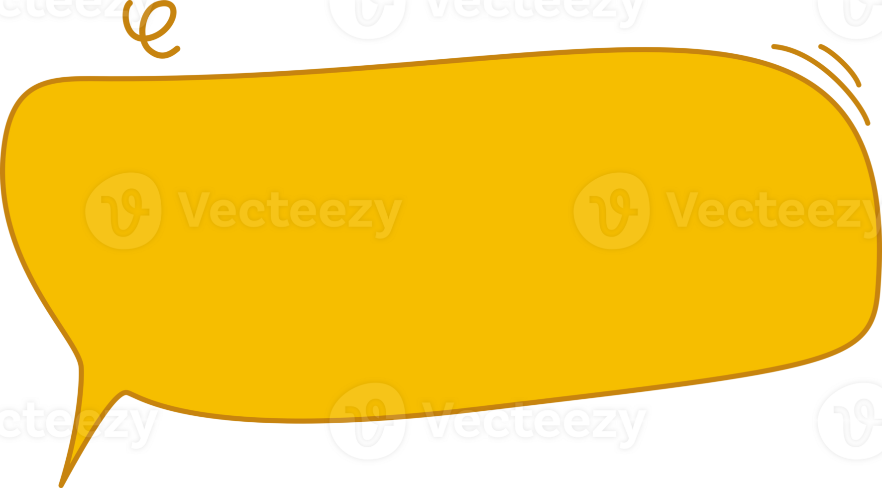 Yellow Speech Bubble Dialog Box png