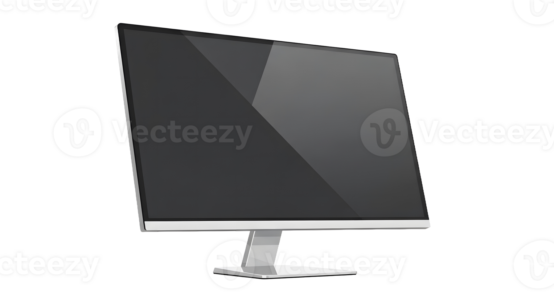 Modern Computer Monitor with Slim Bezel and Large Screen Display in Office Setting png