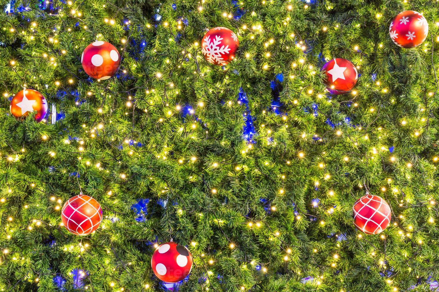 Christmas tree with christmas balls and ornaments photo