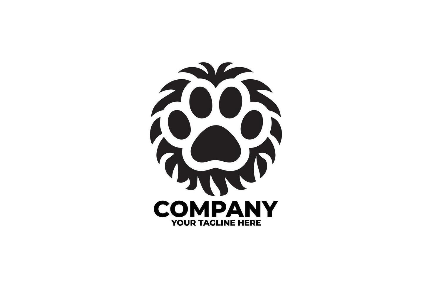 Bold Wild Paw Emblem vector
