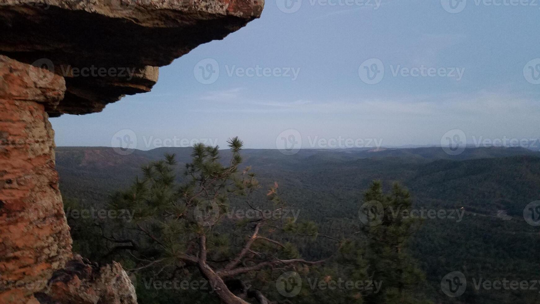 Mogollon Rim Geology, View from a Tall Rock Formation, Payson, Arizona photo