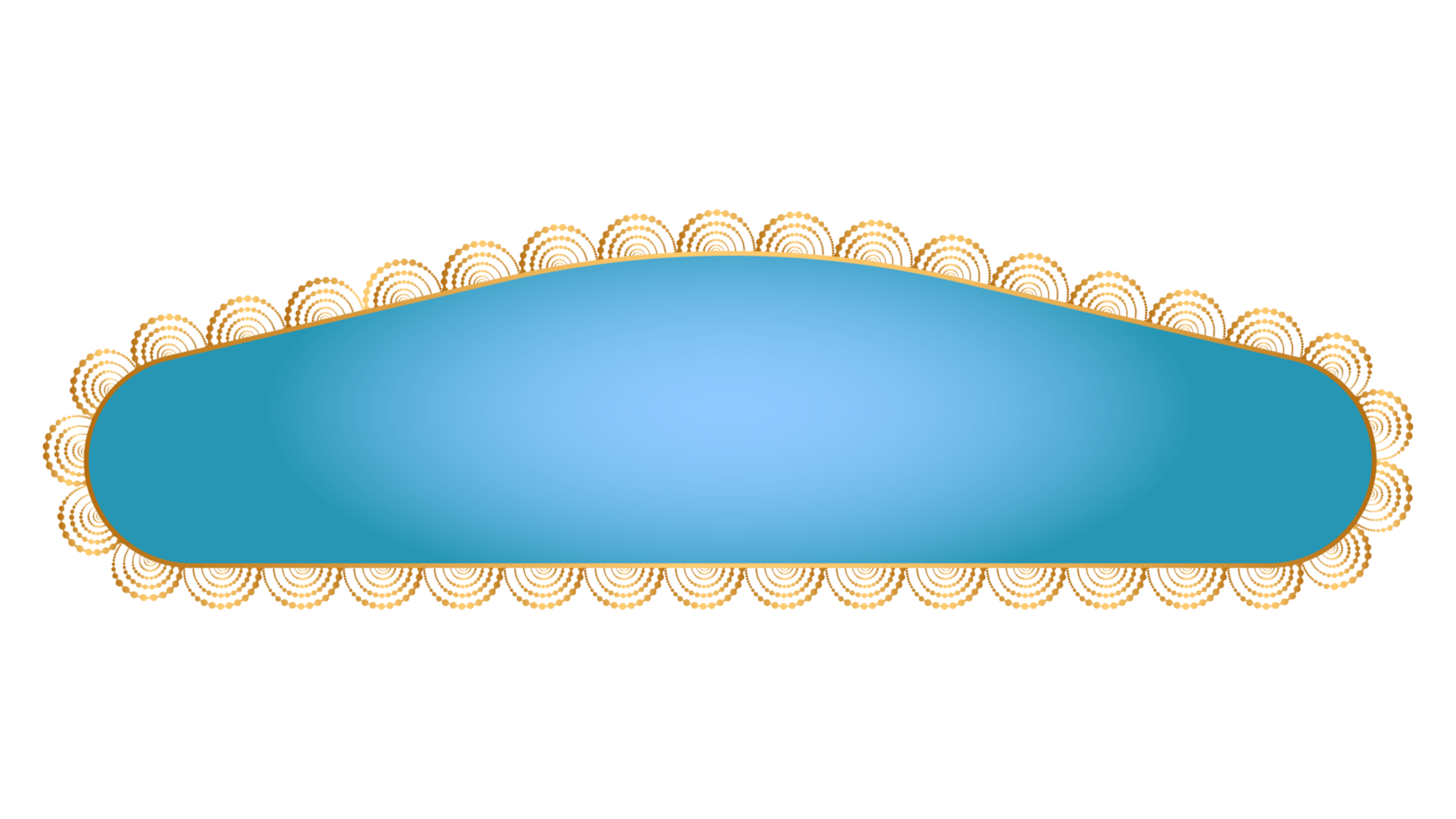 Luxury Golden border Arabic Islamic Banner Title Frame Transparent Background Gold Text Box png