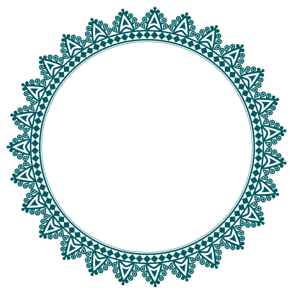 Green Circle Frame design png