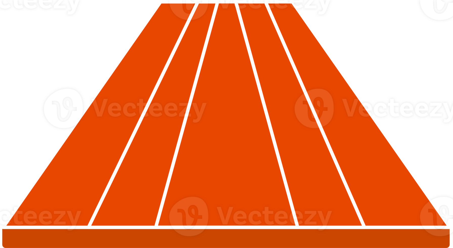 Graphic of an Orange Running Track. Illustration png