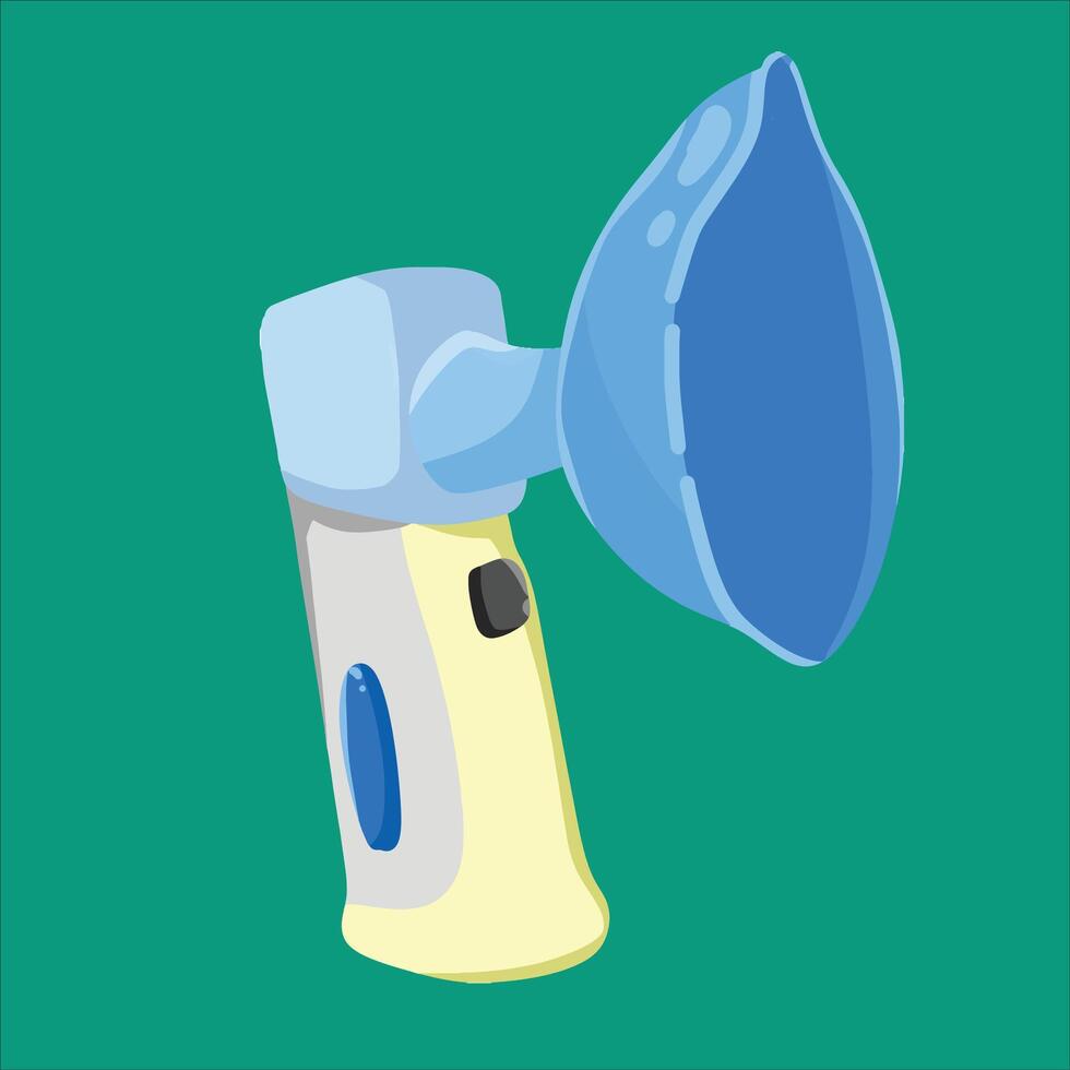 Steam Inhaler for Breathing Relief and Flu Recovery vector