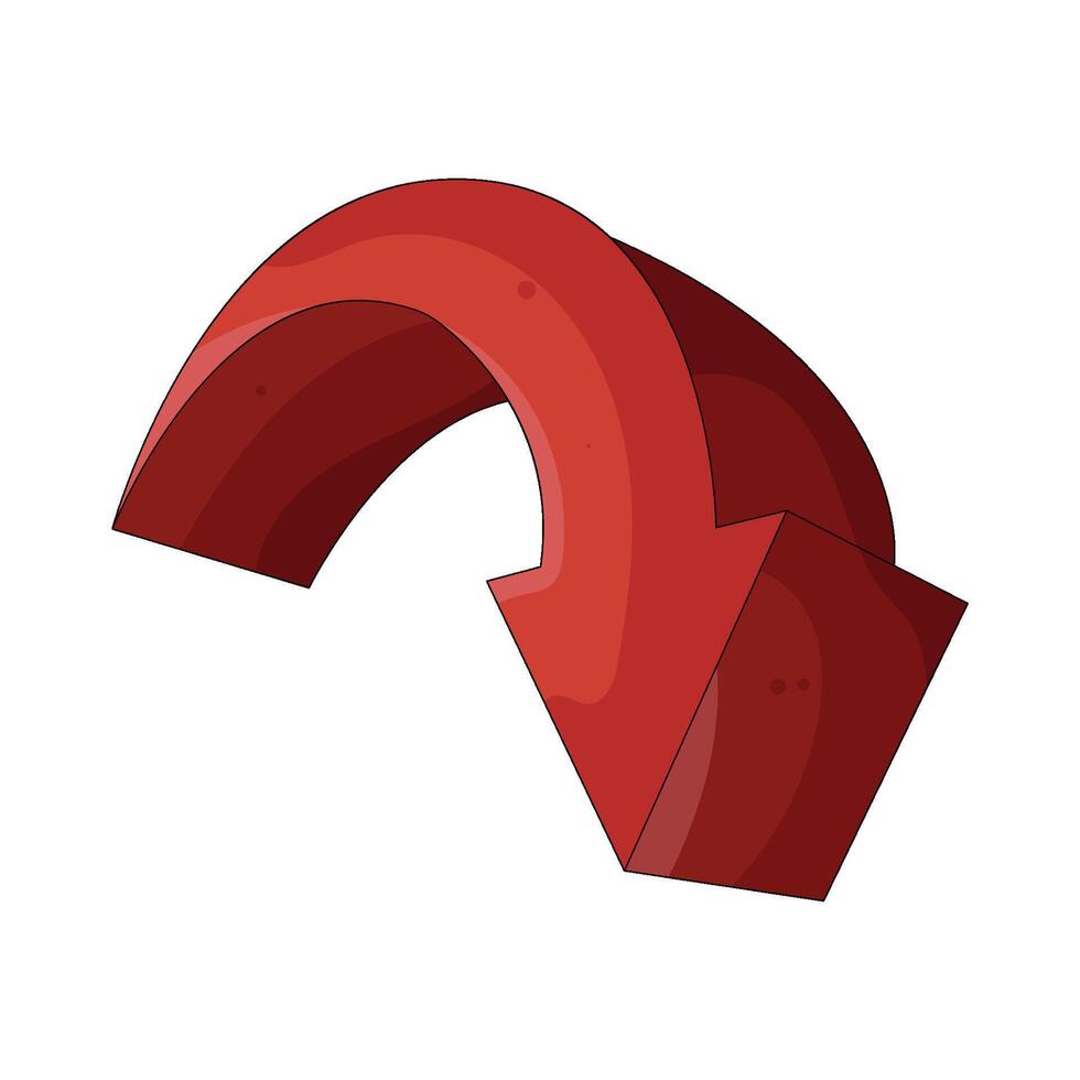 Illustration of a Down Arrow vector
