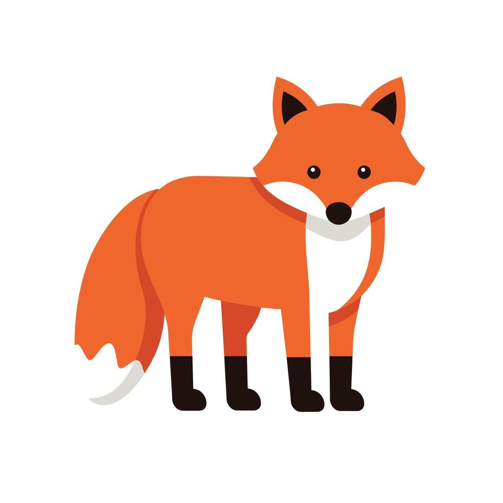Adorable Woodland Animal Fox Clipart for Kids EPS 10 vector
