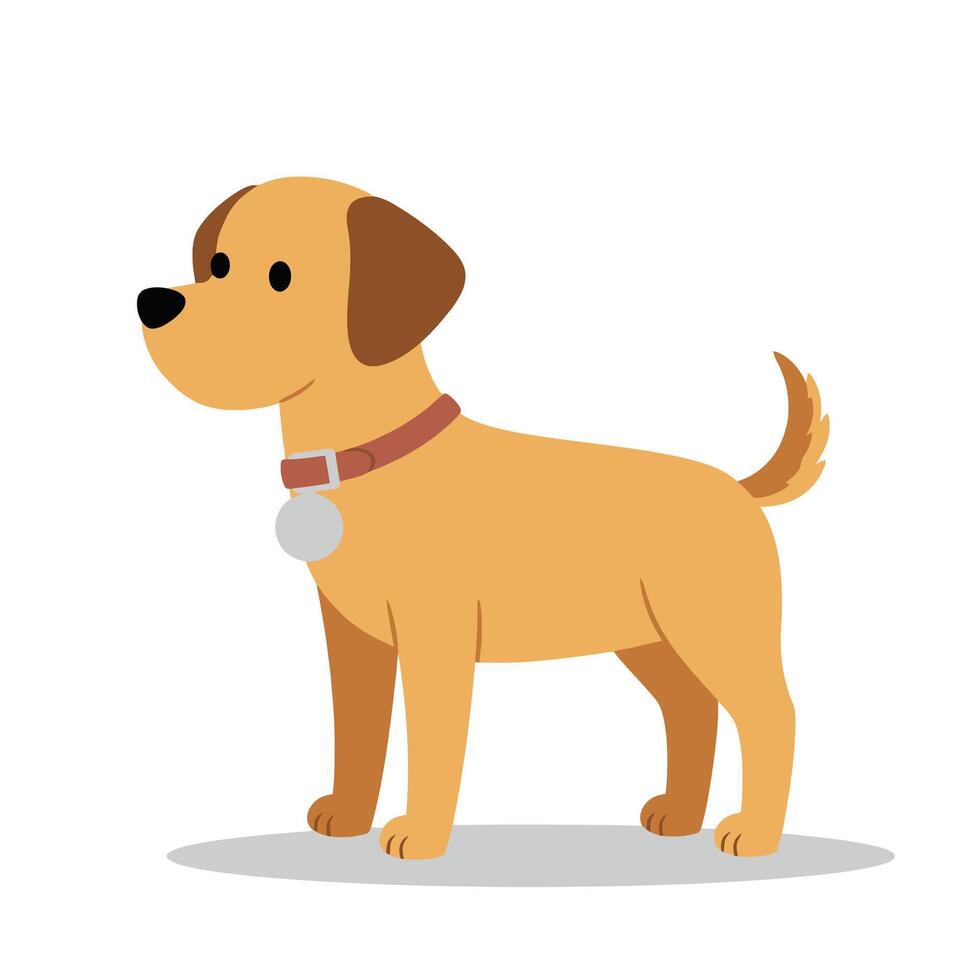 Sitting Dog in Child Friendly Style for Educational Use EPS 10 vector