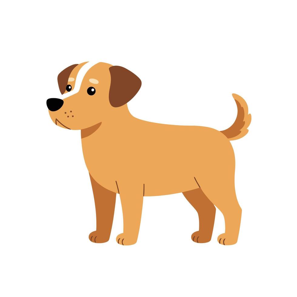 Cute Puppy Artwork in Simple Cartoon Style for Sticker Pack EPS 10 vector