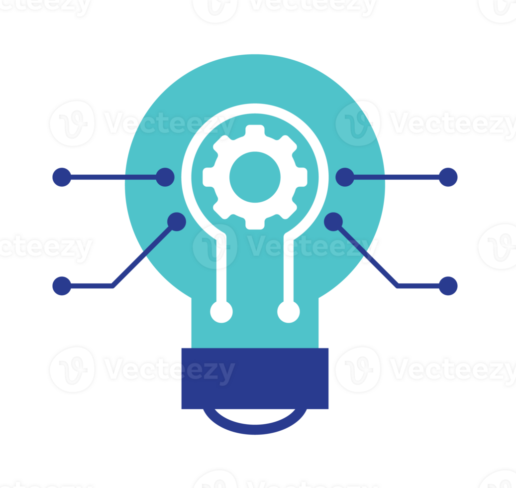 Artificial Intelligence Brain Bulb png