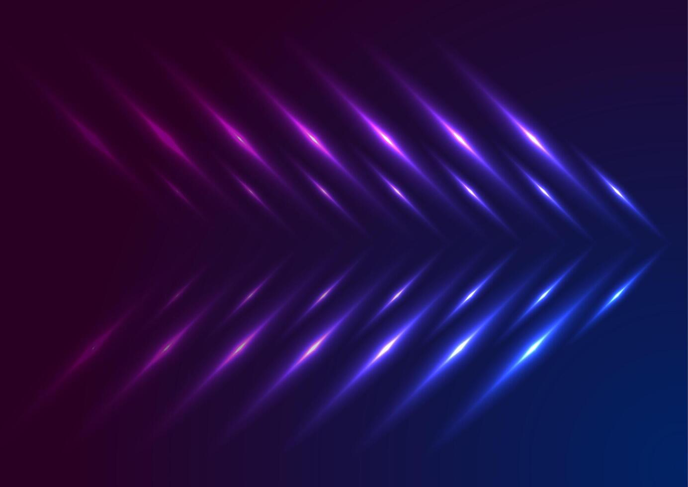 Blue ultraviolet neon glowing arrows technology abstract background vector