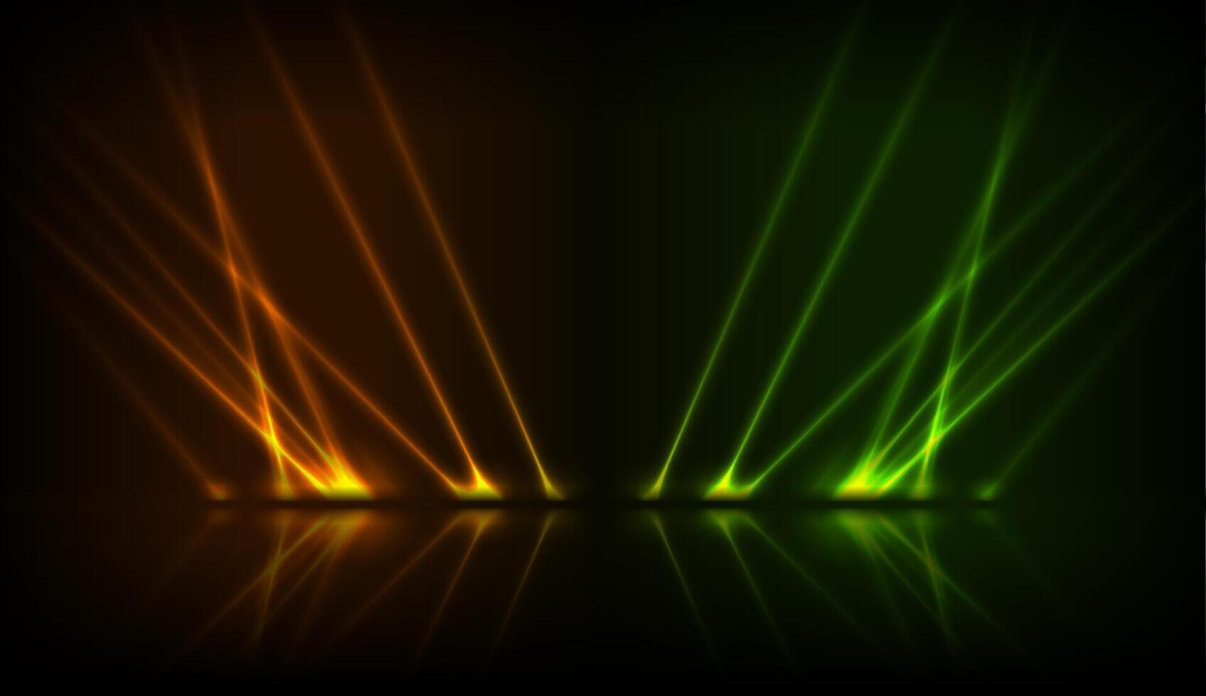 Colorful light rays on dark background vector