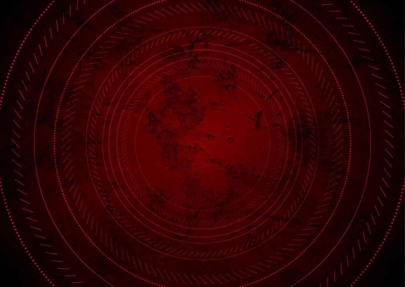 Red abstract circular pattern design vector