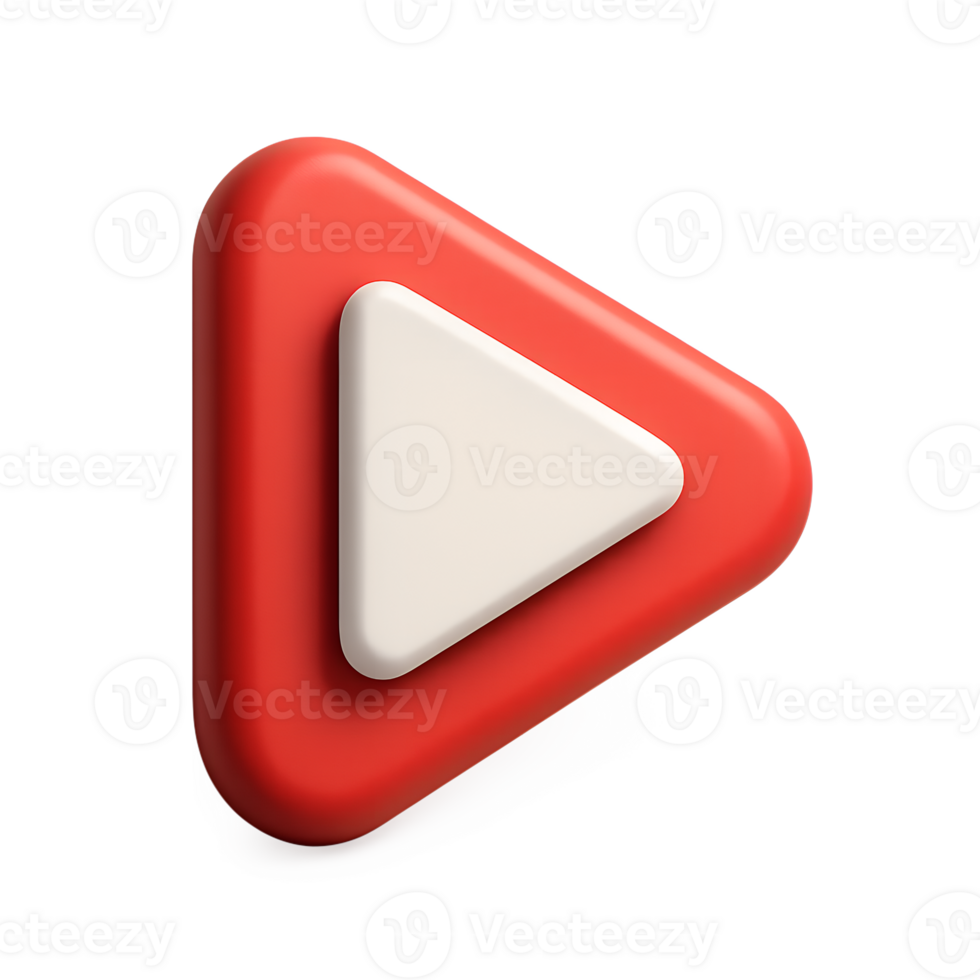 A red and white play button png