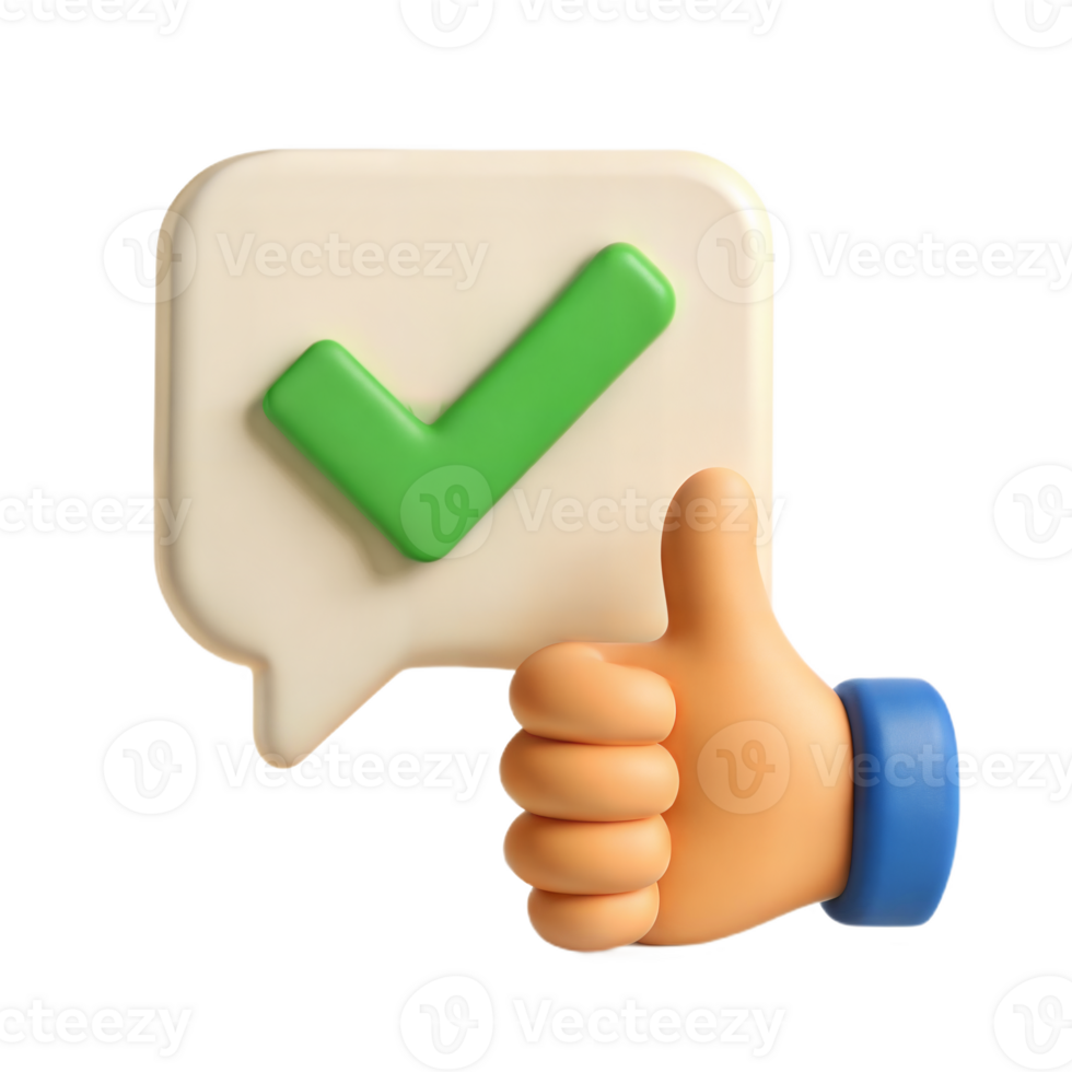 3d hand with thumbs up icon png
