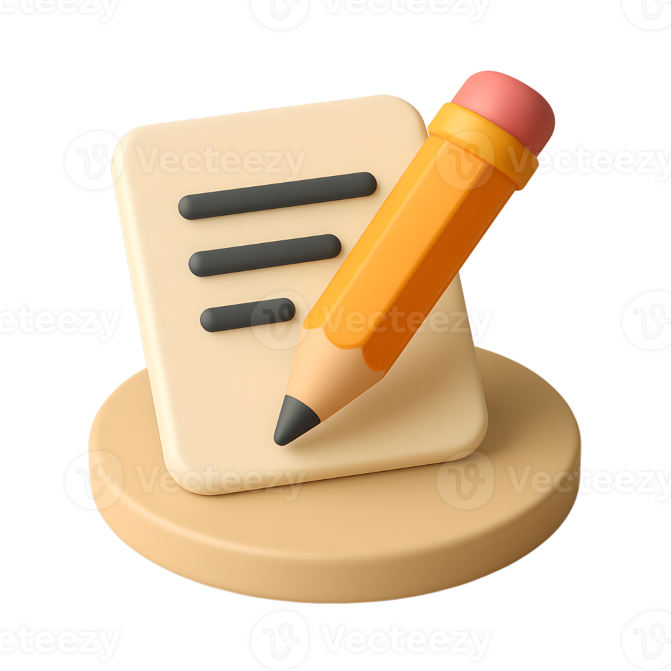 Pencil icon for note png
