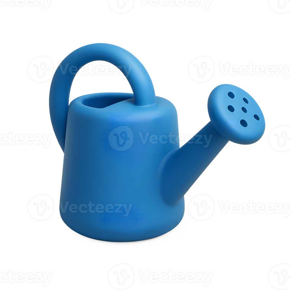 A blue watering can with a hole in the middle png