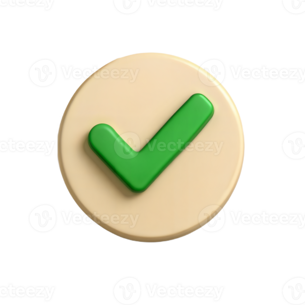 A green check mark on a button png