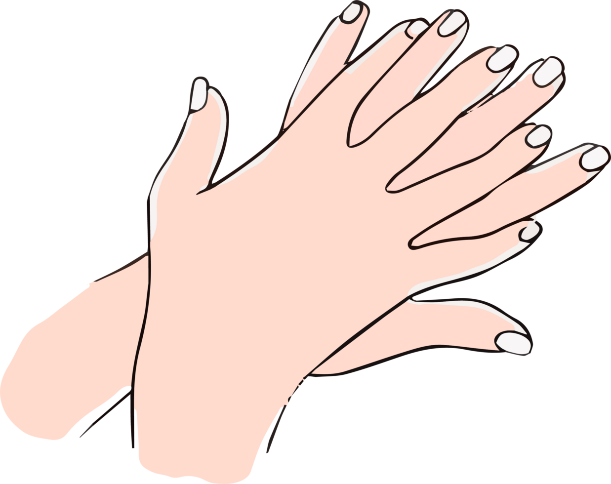 Hand washing rules. Hand-drawn illustration in doodle style png