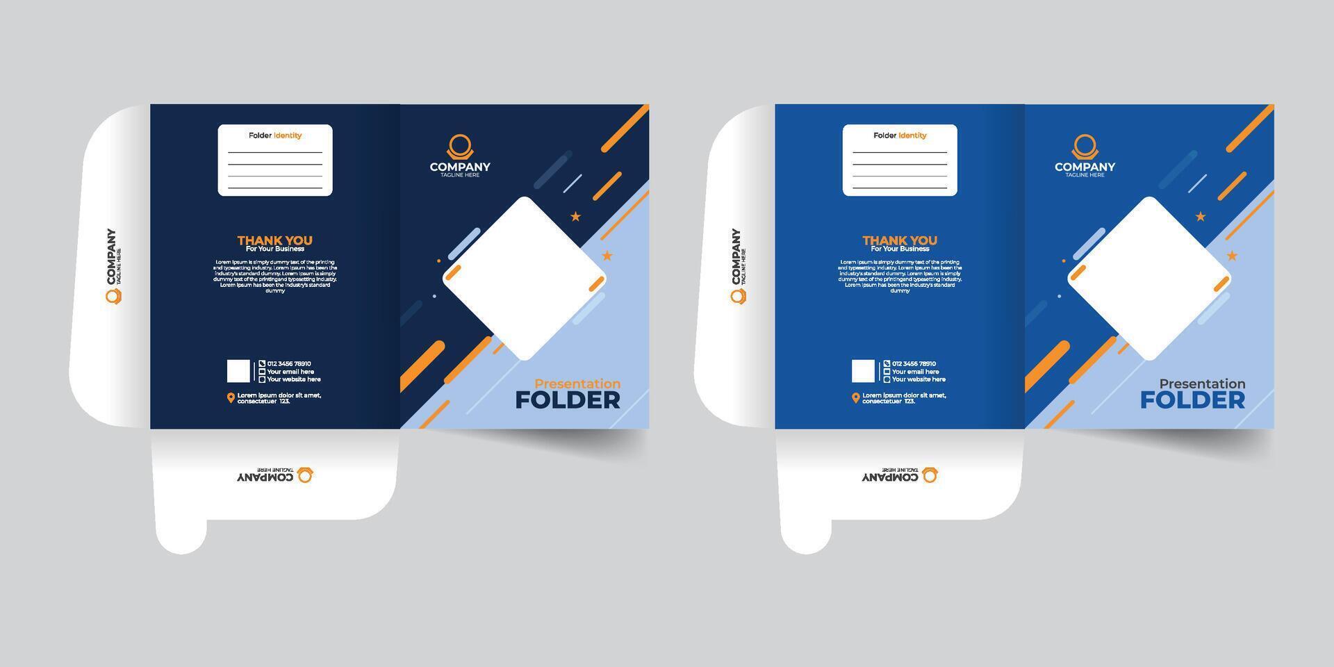 Modern Office Document Folder Design with Colorful and Creative Layout, Professional Presentation template with Stylish and Vibrant Design vector