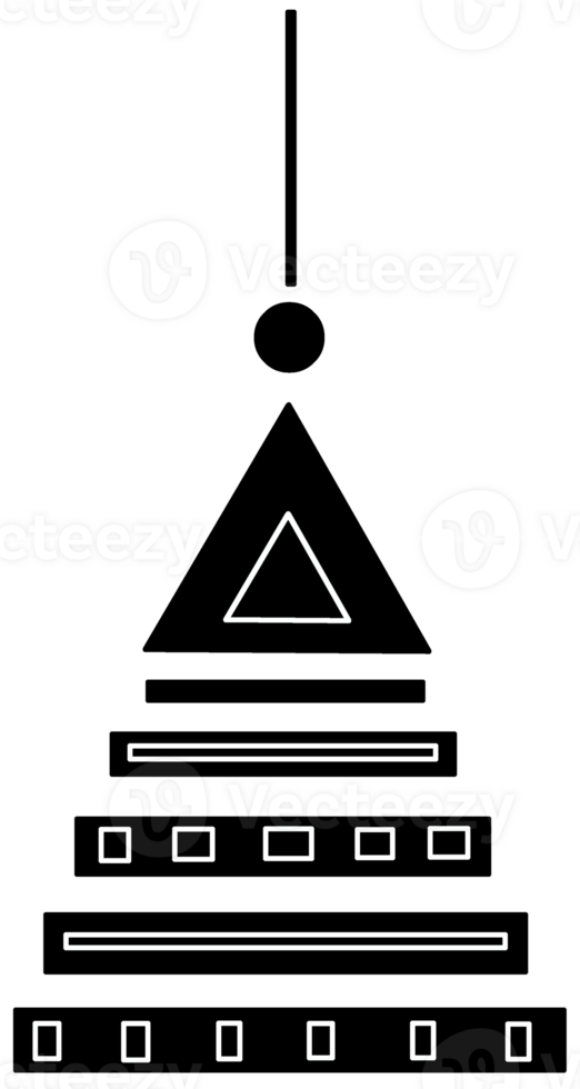A pyramid with a triangle on top of it png