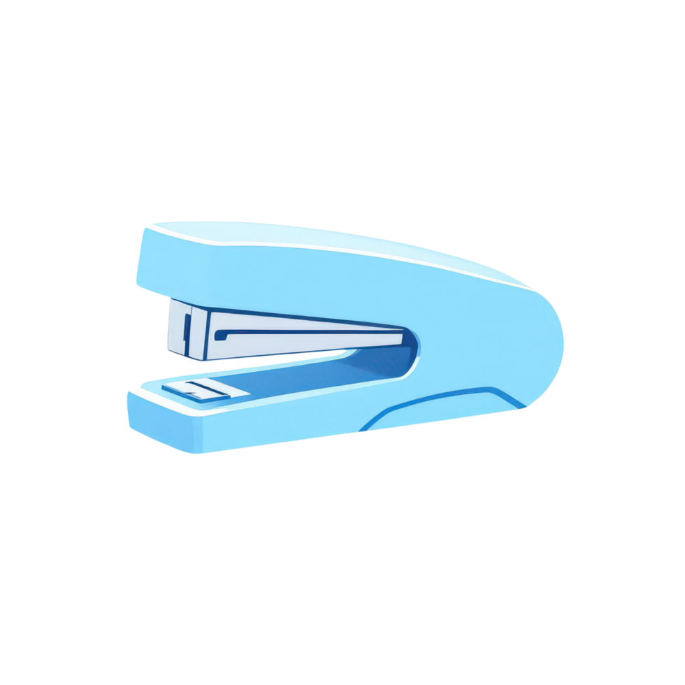 A Light Blue Stapler Used for Office and School Work Organization png