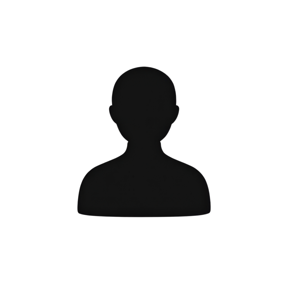 Abstract Silhouette of a Person Representing a User Profile or Identity png