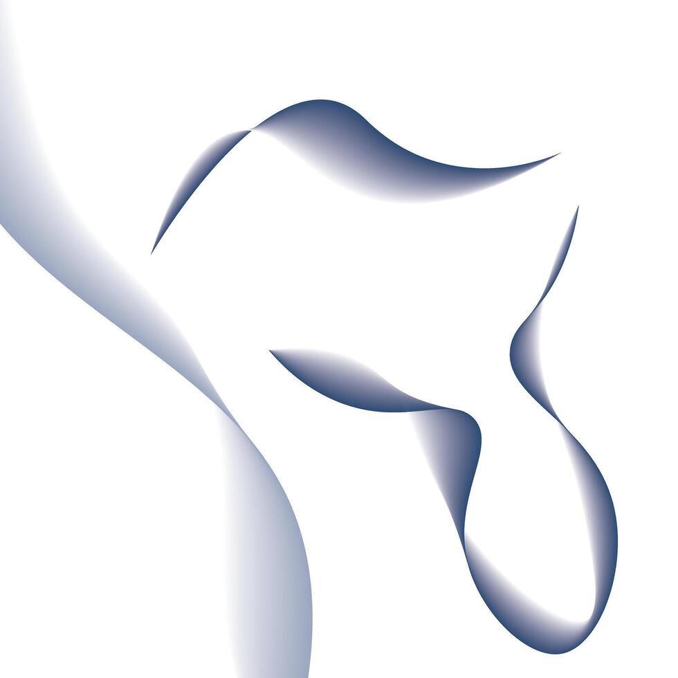 Elegant Minimalist Dental Background Abstract Gray White Fluid Shapes vector