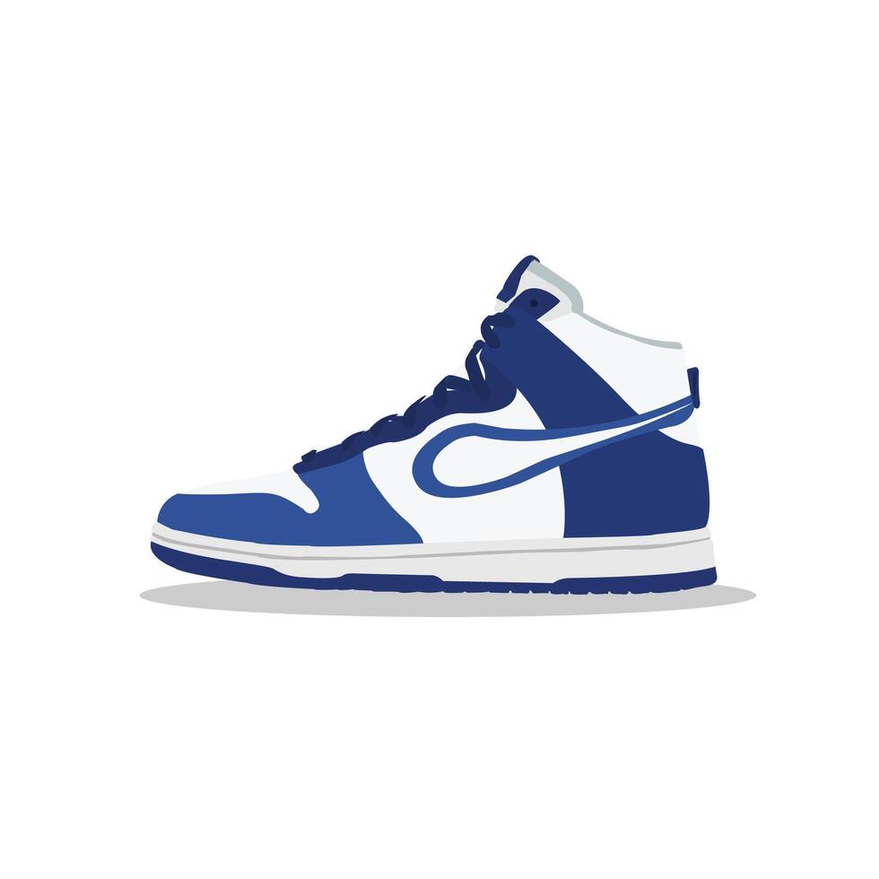 Basket ball shoes on a white background vector