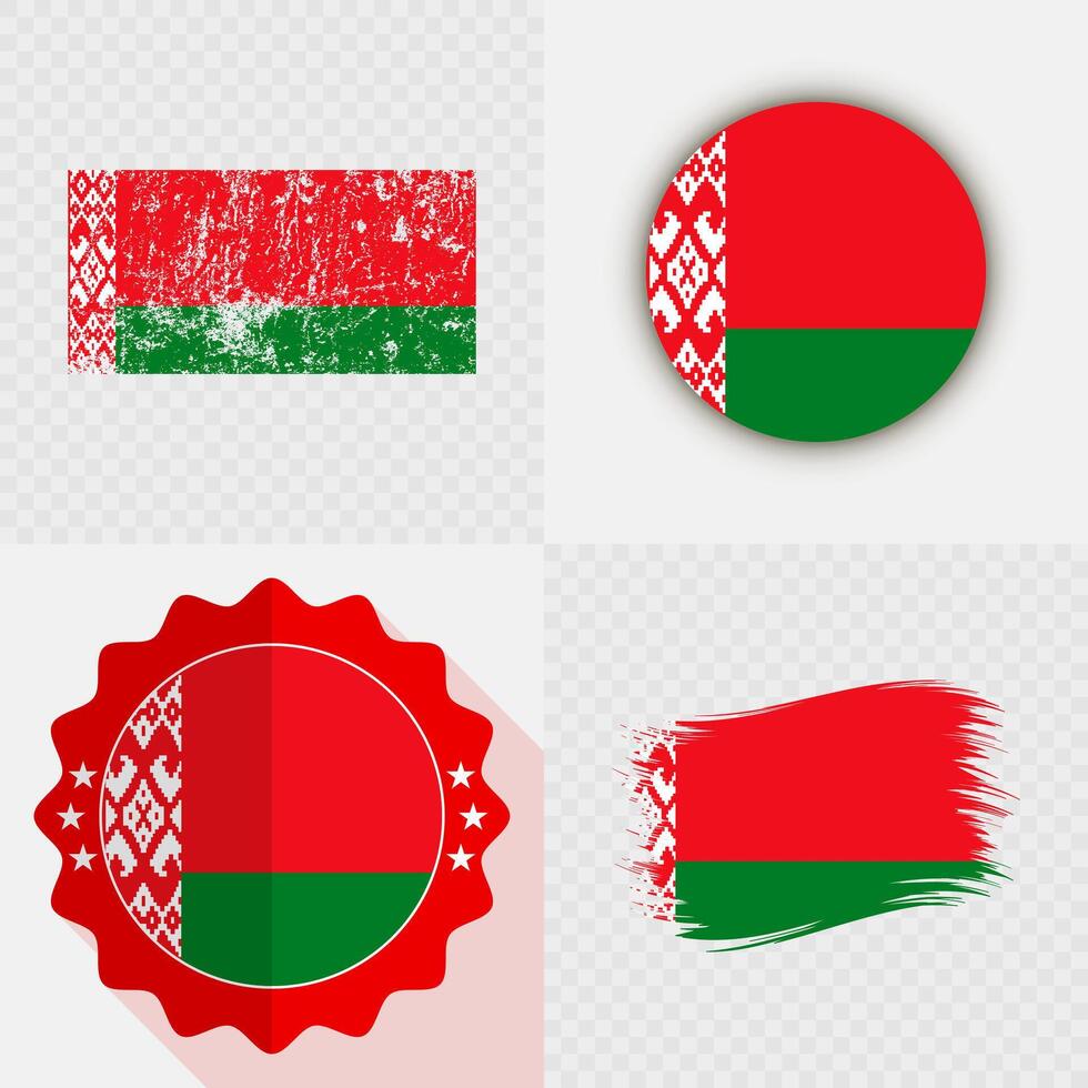 Belarus flag designs and symbols vector
