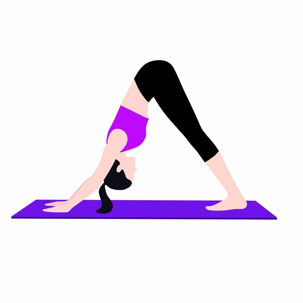 Yoga Poses for Strength and Flexibility vector