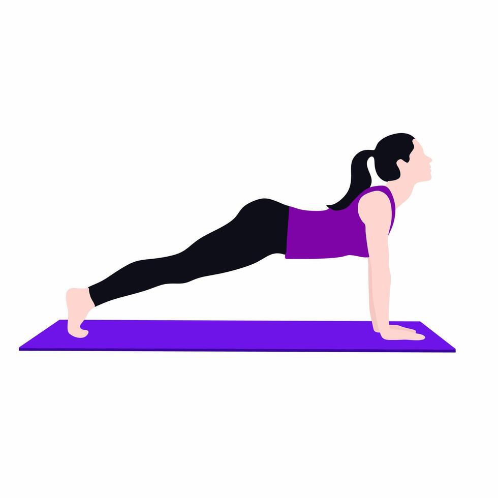 Full Body Yoga Routine vector