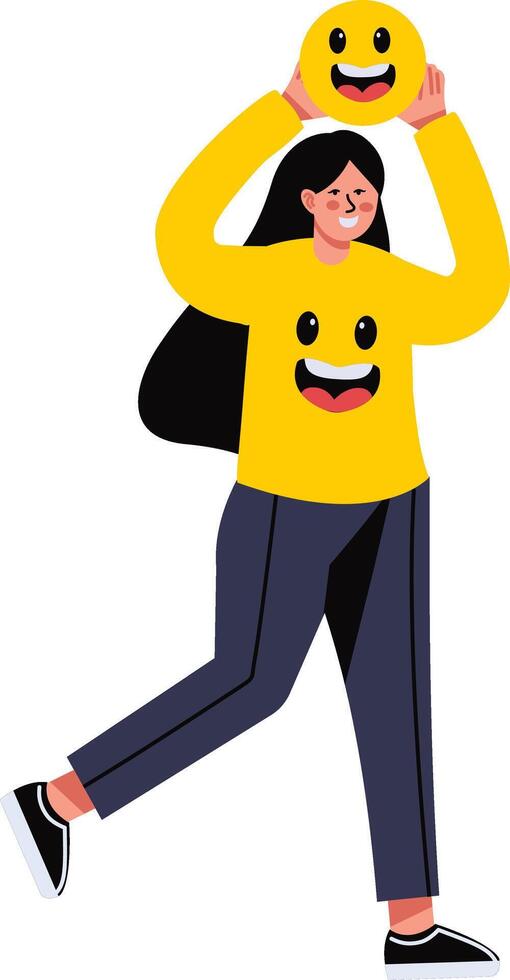 World Smile Day People Character Isolated on White Background. vector