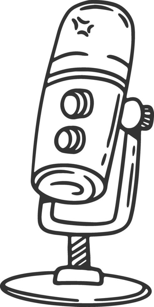 Podcast Doodle Element. Design Element vector