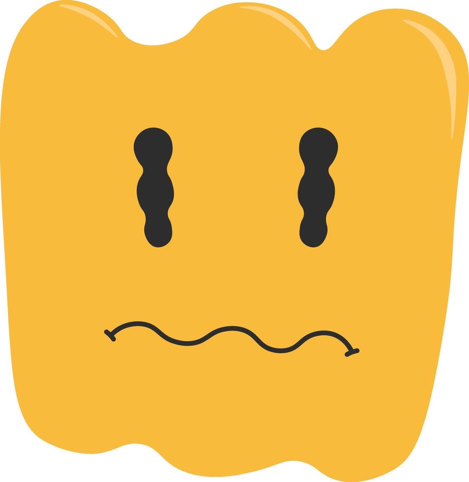 Psychedelic Melting Emoji. Isolated on White Background vector