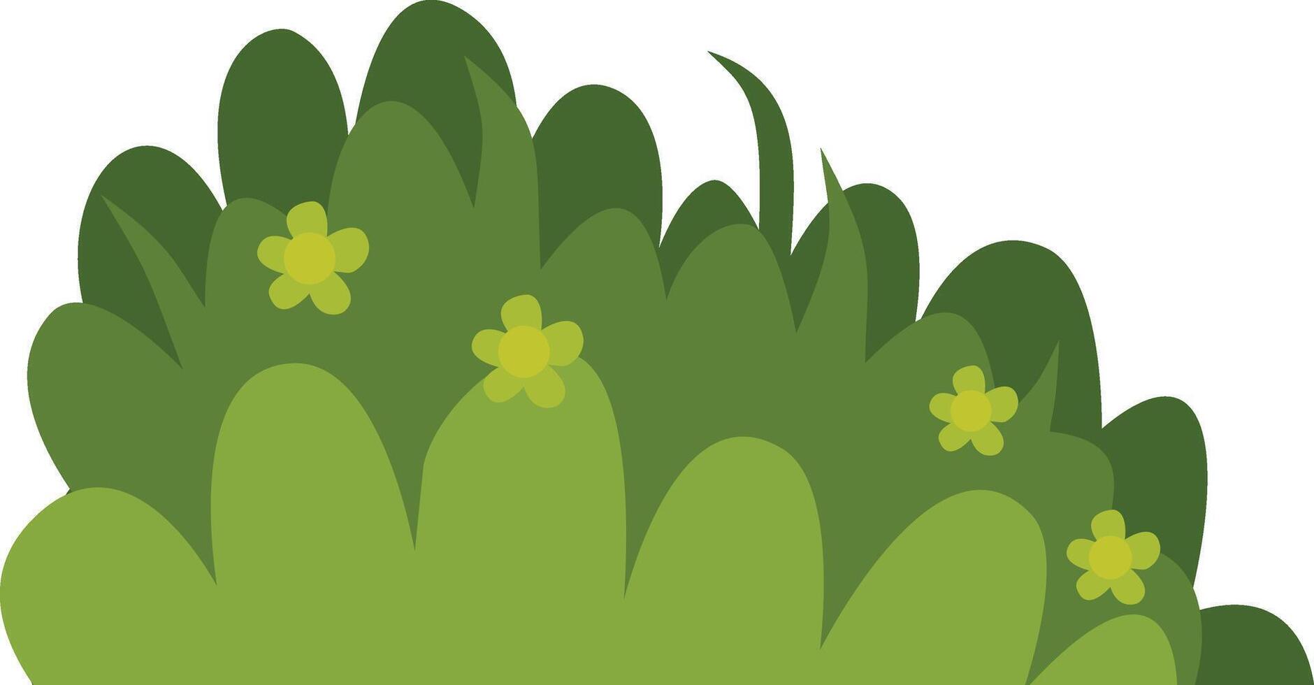 Grass Border Illustration. Isolated on White Background. vector