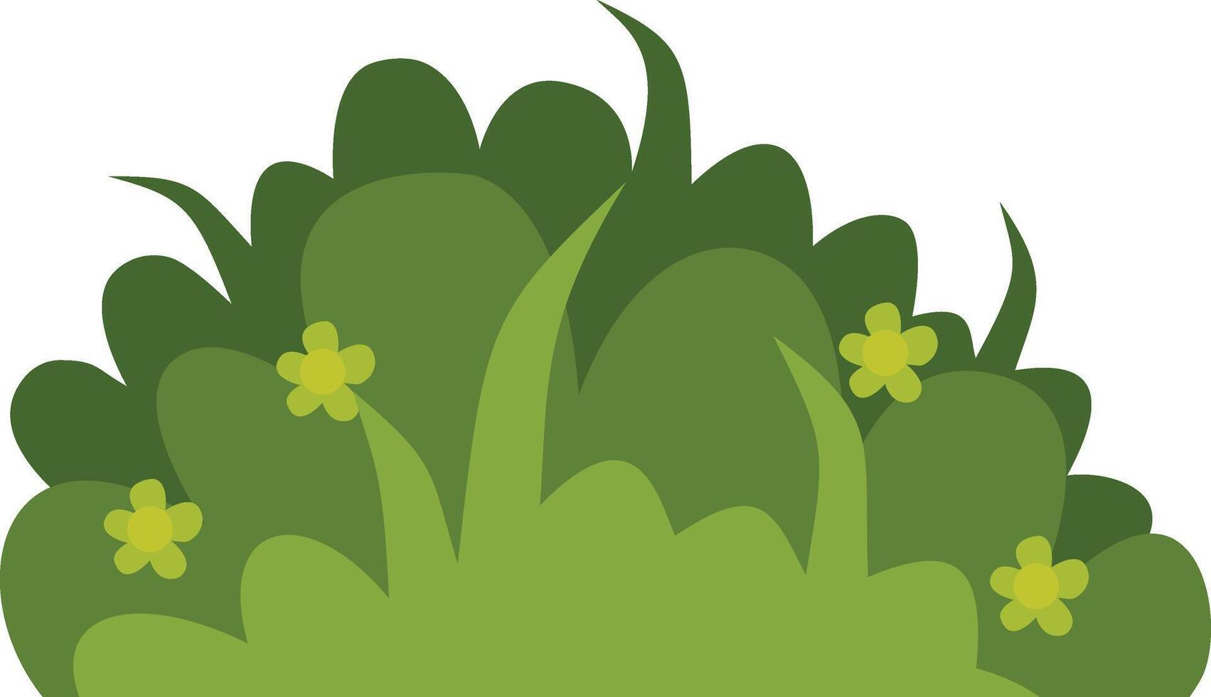 Grass Border Illustration with Flat Design vector