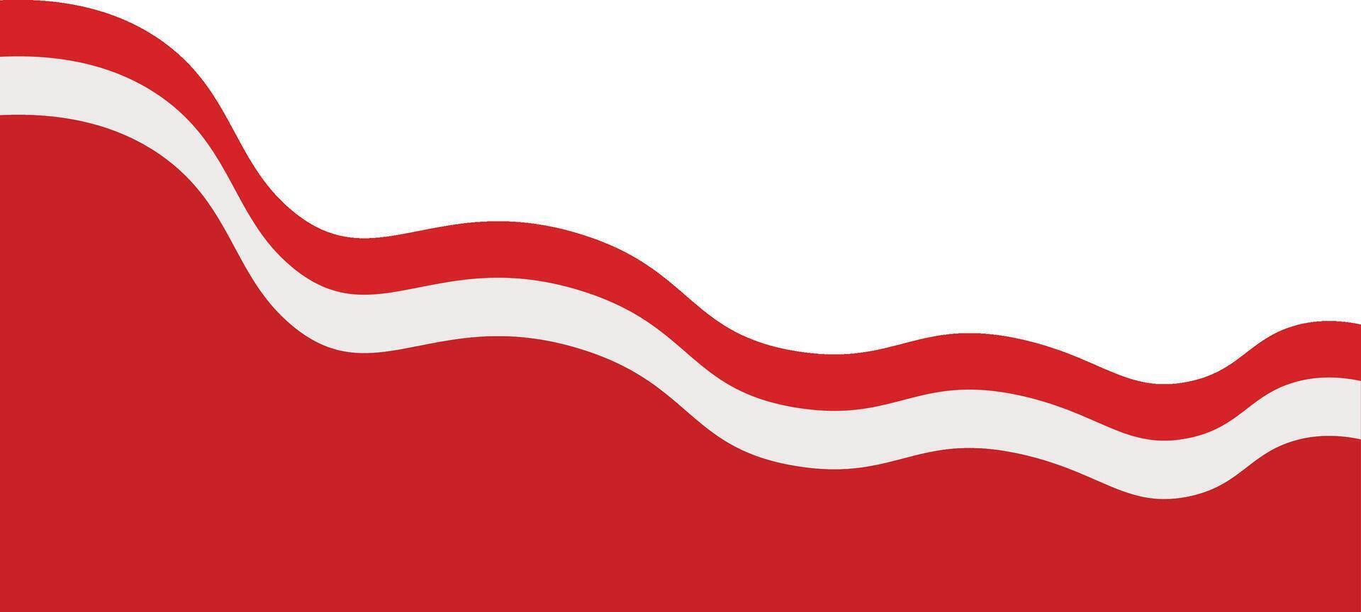 Indonesia Flag Ribbon Border. Isolated on White Background. vector