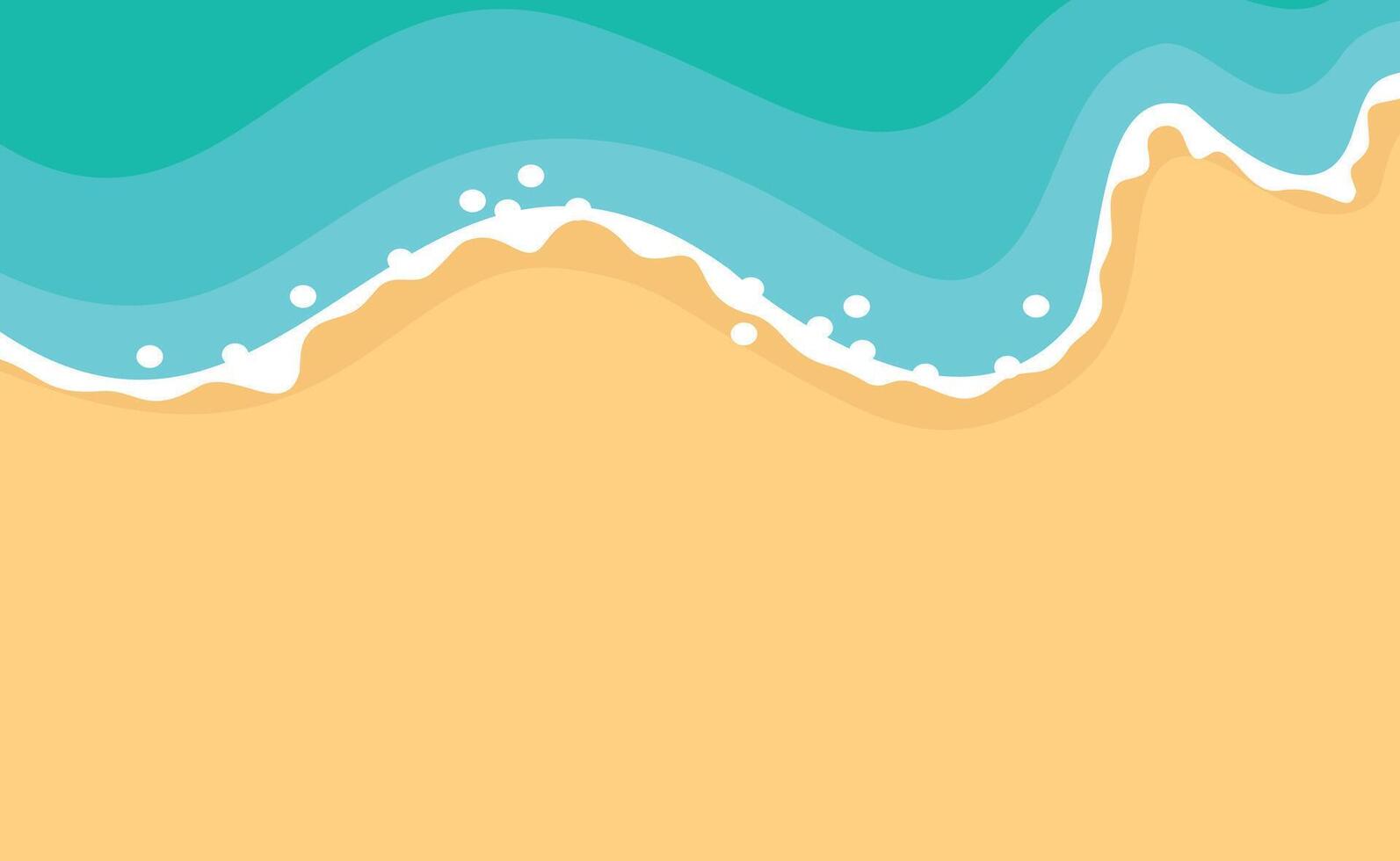 Summer Beach Background in Cartoon Concept. vector