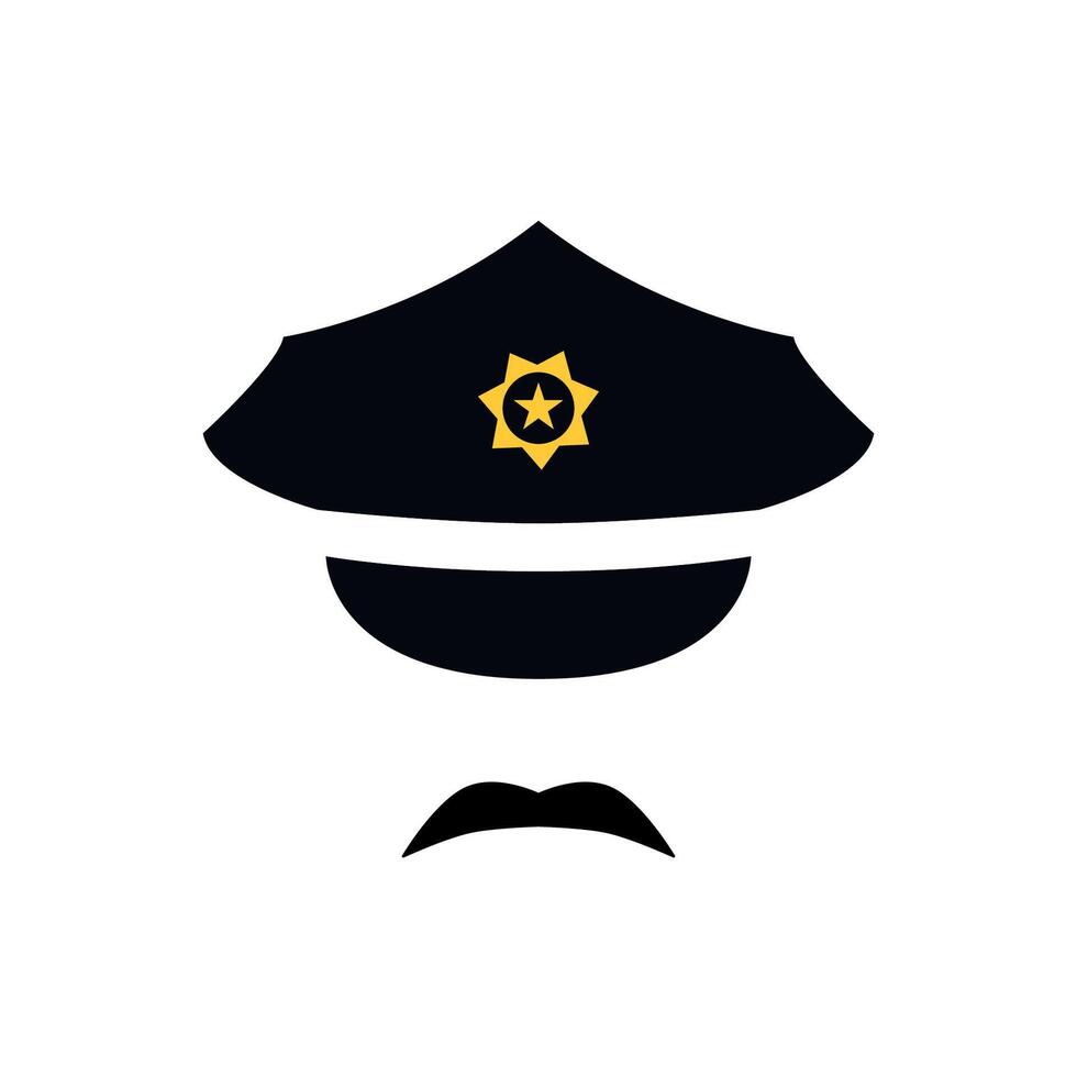 Police officer avatar icon. vector