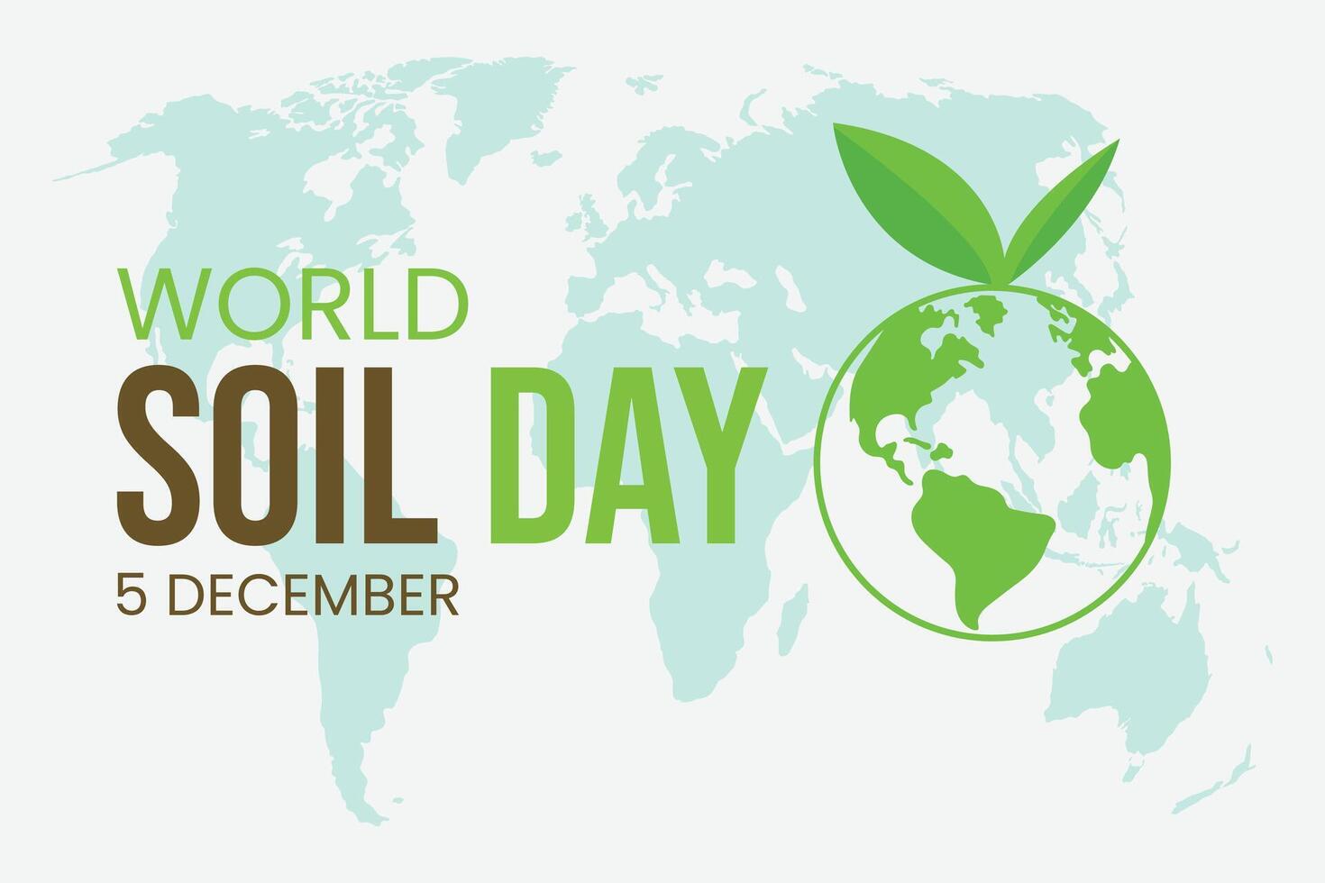World Soil Day on 5 December. Illustration vector