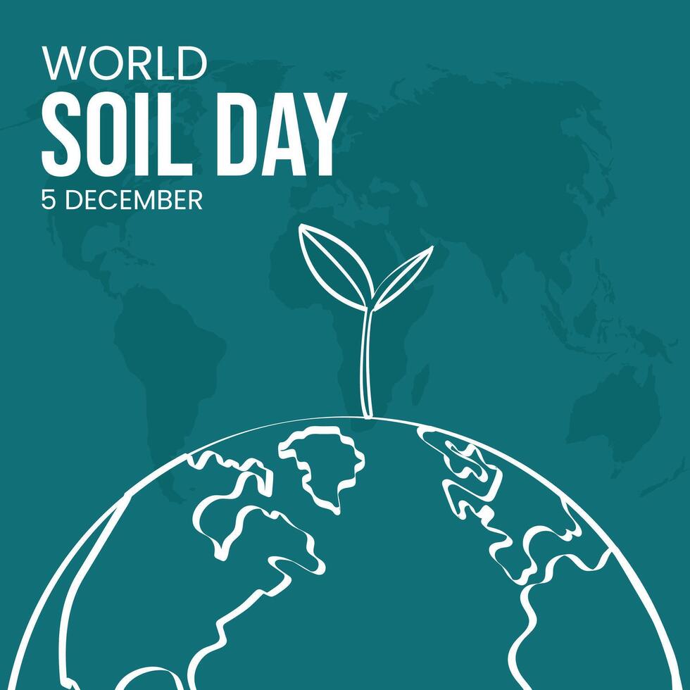 Soil Health on World Soil Day. Agriculture, Grow Plant, Tree Leaf, Bio Seed. vector