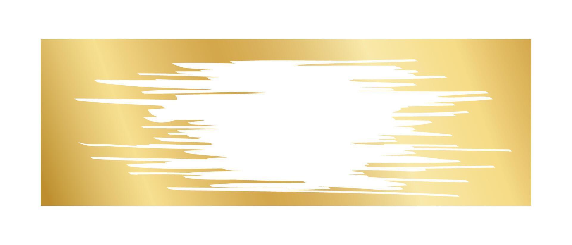Golden scratch card surface with scraped texture. Metallic scratchcard, lotto winner, money prize or sale coupon template isolated on white background. realistic illustration vector