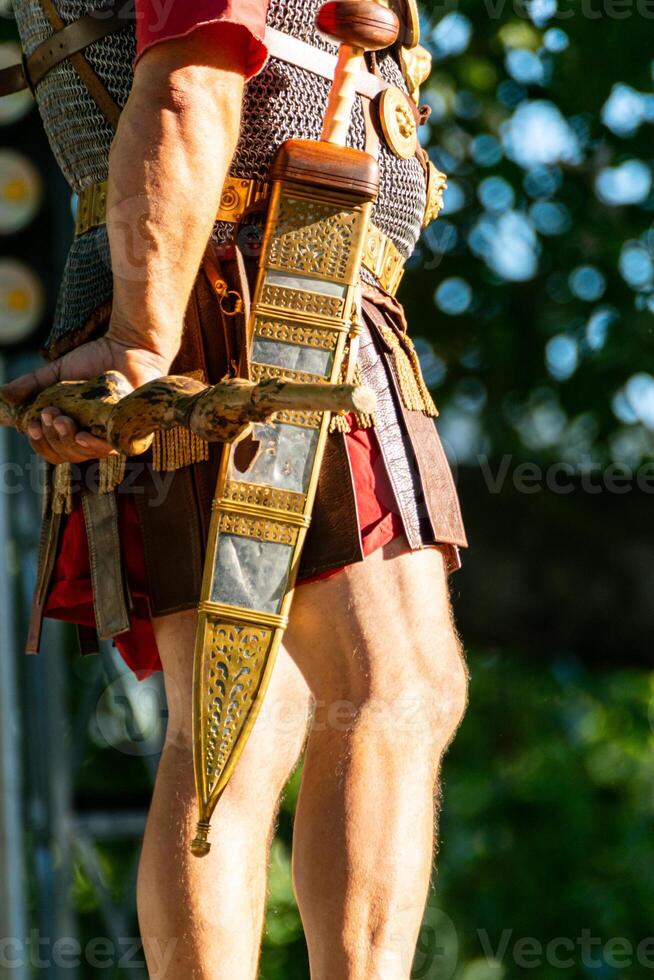 Detail of a Centurions Belt and Chainmail Lorica Hamata photo